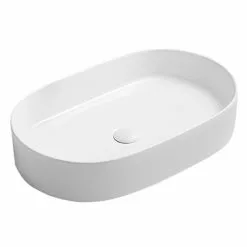 Arezzo Gloss White Oval Counter Top Basin (600 x 380mm)