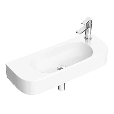 Arezzo 710 x 275mm Curved Wall Hung 1TH Basin 1 Arezzo 710 x 275mm Curved Wall Hung 1TH Basin