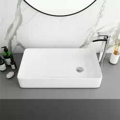 Arezzo 612 x 346mm Modern Rectangular Counter Top Basin