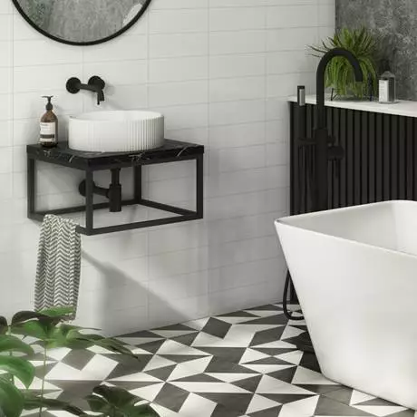 Arezzo Fluted Matt White Round Countertop Basin - 360mm Diameter 3 Arezzo Fluted Matt White Round Countertop Basin - 360mm Diameter - Image 3