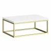 Arezzo 700 Gloss White Stone Resin Worktop with Brushed Brass Wall Mounted Frame