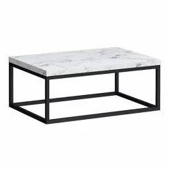 Arezzo 700 White Marble Effect Worktop with Matt Black Wall Mounted Frame