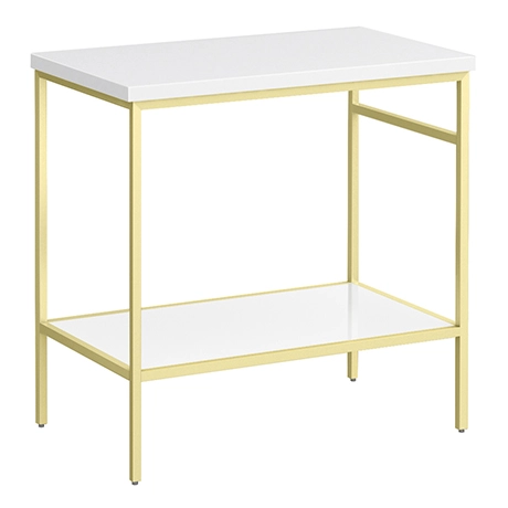 Arezzo 810 Gloss White Stone Resin Worktop with Brushed Brass Framed Washstand 1 Arezzo 810 Gloss White Stone Resin Worktop with Brushed Brass Framed Washstand