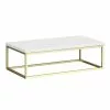 Arezzo 910 Gloss White Stone Resin Worktop with Brushed Brass Wall Mounted Frame