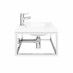 Arezzo 900 Wall Hung Basin with Chrome Towel Rail Frame 9 Arezzo 900 Wall Hung Basin with Chrome Towel Rail Frame -Cheap Basins Store AZ9CHRFRM d3 460