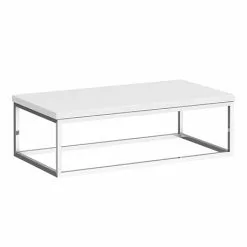 Arezzo 910 Gloss White Stone Resin Worktop with Chrome Wall Mounted Frame