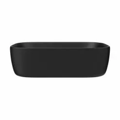 Arezzo 465 x 325mm Matt Black Curved Rectangular Counter Top Basin -Cheap Basins Store AZB465 d2 460