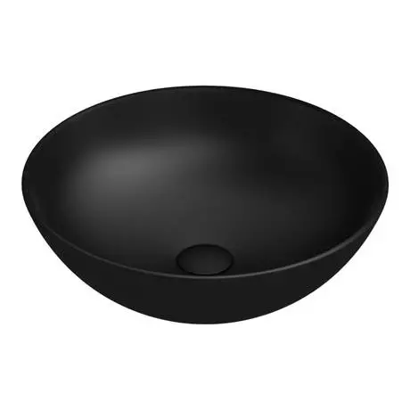 Arezzo 400mm Matt Black Round Counter Top Basin 2 Arezzo 400mm Matt Black Round Counter Top Basin - Image 2