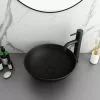 Arezzo 400mm Matt Black Round Counter Top Basin