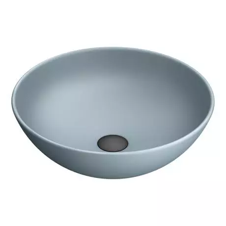 Arezzo 400mm Matt Grey Round Counter Top Basin 2 Arezzo 400mm Matt Grey Round Counter Top Basin - Image 2