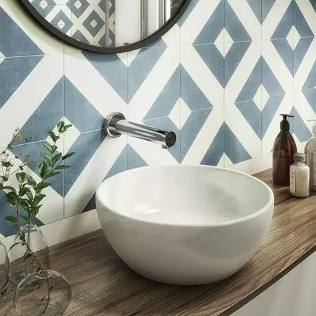 Arezzo 400mm Matt White Round Counter Top Basin 2 Arezzo 400mm Matt White Round Counter Top Basin - Image 2