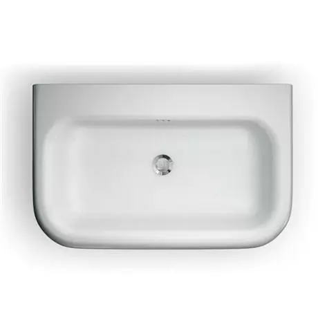Clearwater - Large Traditional Roll Top Basin with Stainless Steel Stand - W750 x D470mm 2 Clearwater - Large Traditional Roll Top Basin with Stainless Steel Stand - W750 x D470mm - Image 2