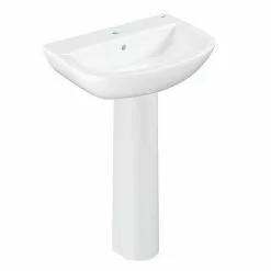 Grohe Bau 550mm 1TH Basin + Full Pedestal