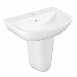 Grohe Bau 550mm 1TH Basin + Half Pedestal