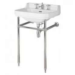 Bayswater Fitzroy 560mm 3TH Basin & Chrome Wash Stand