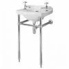 Bayswater Fitzroy 515mm 2TH Cloakroom Basin & Chrome Wash Stand