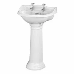 Bayswater Porchester Traditional 2TH Basin & Full Pedestal