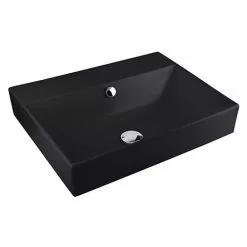 BagnoDesign 600mm 0TH Matt Black Funktion Countertop or Wall Mounted Basin