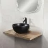 BagnoDesign Matt Black Koy 400mm Round Countertop Basin