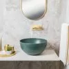 BagnoDesign Matt Green Koy 400mm Round Countertop Basin