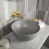 BagnoDesign Matt Grey Koy 400mm Round Countertop Basin