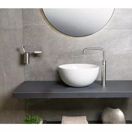 BagnoDesign Matt White Koy 400mm Round Countertop Basin 4 BagnoDesign Matt White Koy 400mm Round Countertop Basin - Image 4