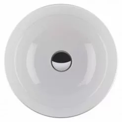 BagnoDesign Gloss White Koy 400mm Round Countertop Basin 7 BagnoDesign Gloss White Koy 400mm Round Countertop Basin -Cheap Basins Store BDS KOY 702 WH D2 460