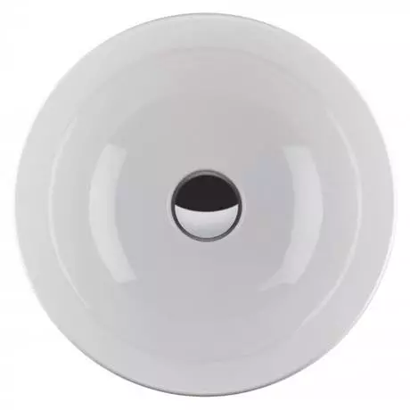 BagnoDesign Gloss White Koy 400mm Round Countertop Basin 3 BagnoDesign Gloss White Koy 400mm Round Countertop Basin - Image 3
