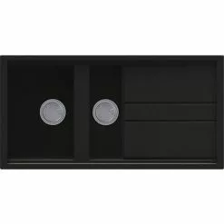 Reginox Best 475 1.5 Bowl Granite Kitchen Sink - Black