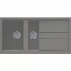 Reginox Best 475 1.5 Bowl Granite Kitchen Sink - Titanium