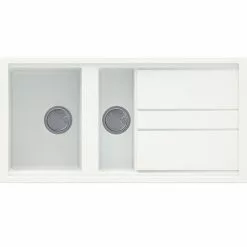 Reginox Best 475 1.5 Bowl Granite Kitchen Sink - White