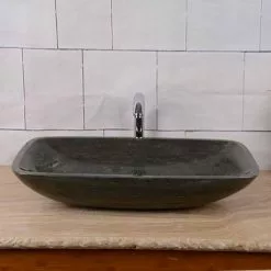 Blue Limestone 600 x 380mm Counter Top Rectangle Basin 0TH - BLST003 -Cheap Basins Store BLST003 n d5 460