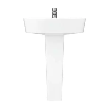 Brooklyn Modern Square Basin + Pedestal (1 Tap Hole) 5 Brooklyn Modern Square Basin + Pedestal (1 Tap Hole) - Image 5