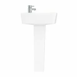 Brooklyn Modern Square Basin + Pedestal (1 Tap Hole) 11 Brooklyn Modern Square Basin + Pedestal (1 Tap Hole) -Cheap Basins Store BR P D6 460