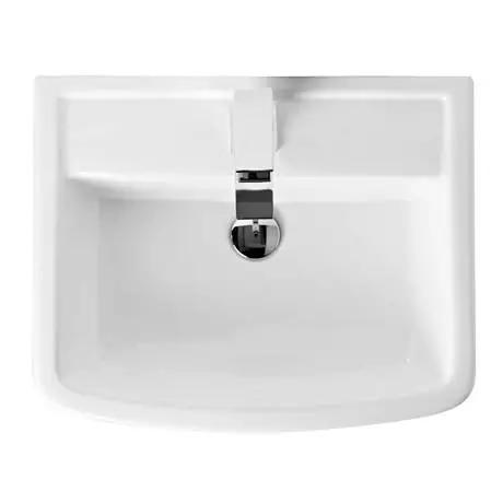 Brooklyn Modern Square Basin & Semi Pedestal (520mm Wide - 1 Tap Hole) 4 Brooklyn Modern Square Basin & Semi Pedestal (520mm Wide - 1 Tap Hole) - Image 4