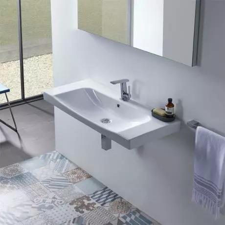 Roper Rhodes Breathe 1010mm Countertop or Wall Mounted Basin - BRE1000C 2 Roper Rhodes Breathe 1010mm Countertop or Wall Mounted Basin - BRE1000C - Image 2