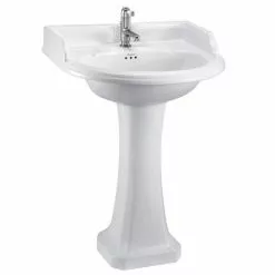 Burlington Classic Round 65cm Basin with Pedestal - Various Tap Hole Options