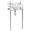 Burlington Cloakroom 515mm 2TH Edwardian Basin & Chrome Wash Stand