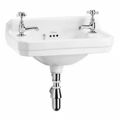 Burlington Edwardian 2TH Wall Mounted Cloakroom Basin - B8