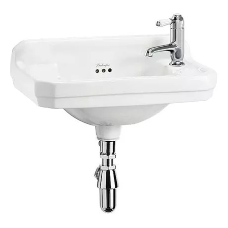 Burlington Edwardian 1TH Wall Mounted Cloakroom Basin - B8R 1 Burlington Edwardian 1TH Wall Mounted Cloakroom Basin - B8R