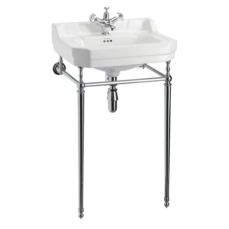 Burlington Edwardian Medium Basin & Chrome Wash Stand 1 Burlington Edwardian Medium Basin & Chrome Wash Stand