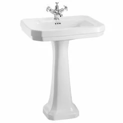 Burlington Victorian Large Basin and Regal Pedestal - Various Tap Hole Options