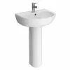 Cove 530mm Basin 1TH with Pedestal