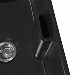 Rangemaster Grange Belfast Matt Black Ceramic Kitchen Sink inc. Basket Strainer Waste -Cheap Basins Store CGR595MB D4 460