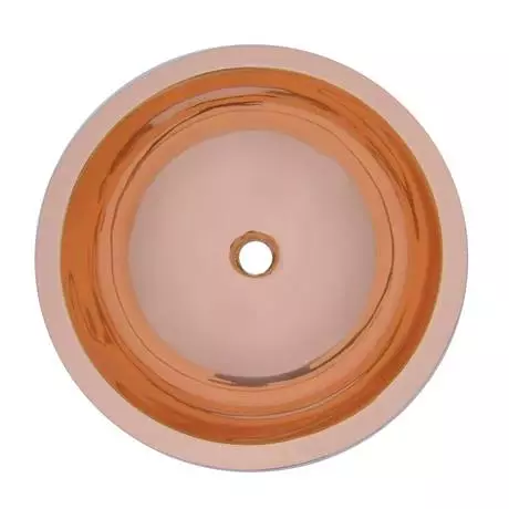 Trafalgar Polished Copper 407mm Round Counter Top Basin 2 Trafalgar Polished Copper 407mm Round Counter Top Basin - Image 2