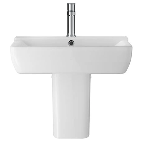 Hudson Reed Arlo 550mm 1TH Basin + Semi Pedestal 1 Hudson Reed Arlo 550mm 1TH Basin + Semi Pedestal