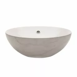 Crosswater Castellon 430mm Carrara Marble/White Countertop Basin - CT0012BSCM+