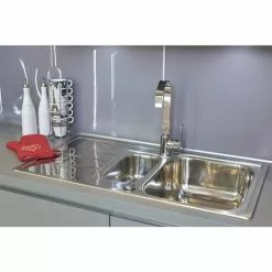 Reginox Diplomat Eco 1.5 Bowl Stainless Steel Inset Kitchen Sink 7 Reginox Diplomat Eco 1.5 Bowl Stainless Steel Inset Kitchen Sink -Cheap Basins Store DIPLOMAT15ECO D2 460