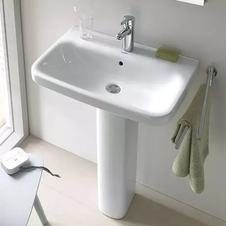 Duravit DuraStyle 1TH Basin + Full Pedestal 2 Duravit DuraStyle 1TH Basin + Full Pedestal - Image 2