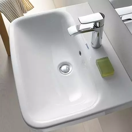Duravit DuraStyle 1TH Basin + Full Pedestal 3 Duravit DuraStyle 1TH Basin + Full Pedestal - Image 3